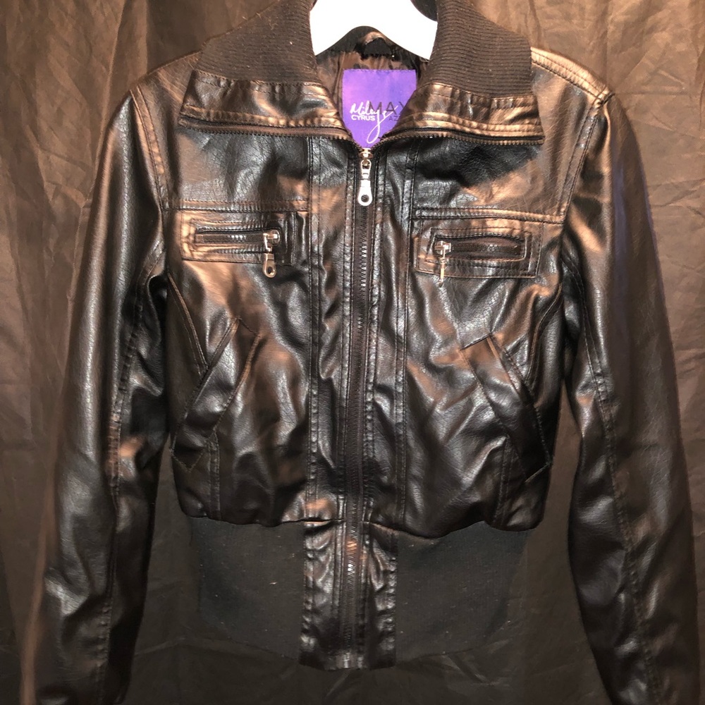 Miley Cyrus pleather jacket